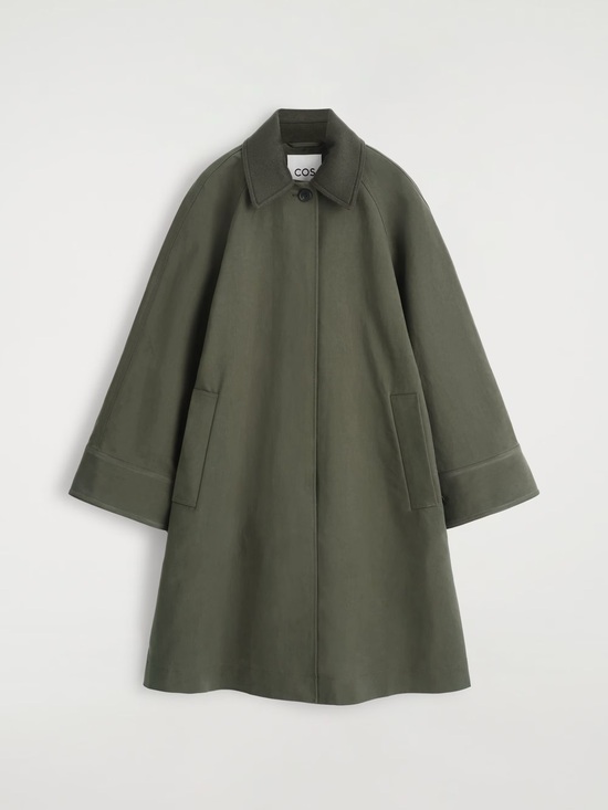 COS Jackets & Blazers - COS Olive A-Line Oversized Trench Coat